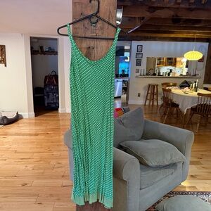 Green Polka Dot Maxi Dress